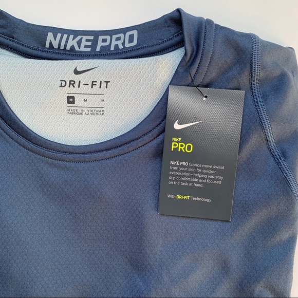 Mens Nike Pro training top AH7989-472 NWT Blue  M - Picture 5 of 6